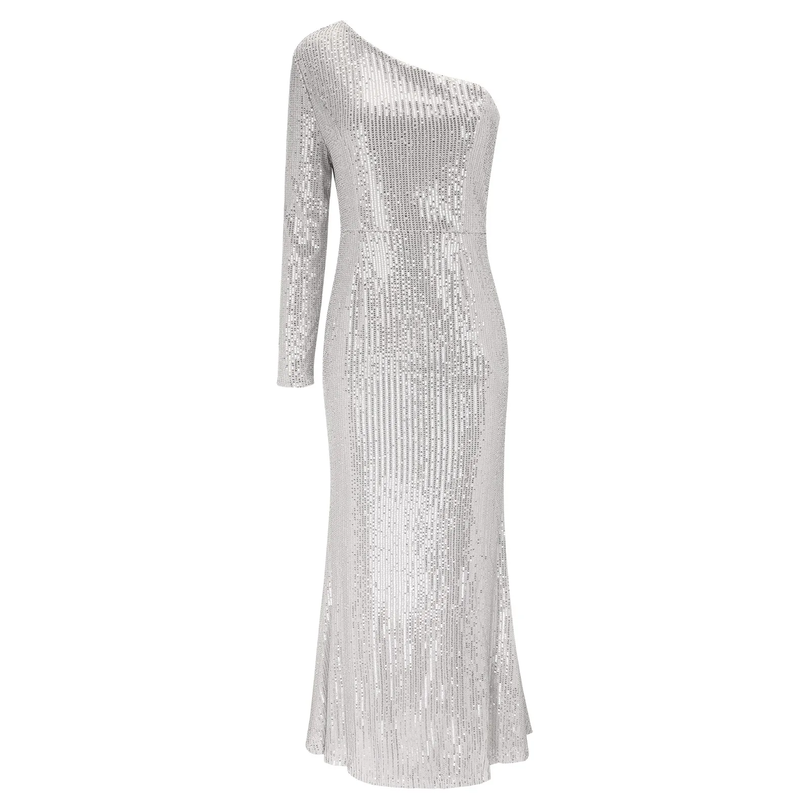 Banquet One Shoulder Human Queen Sequin Dress Dress