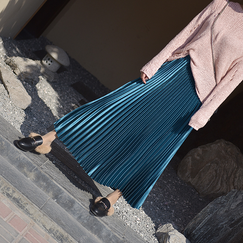 Women's Satin Skirt High Waist for Street