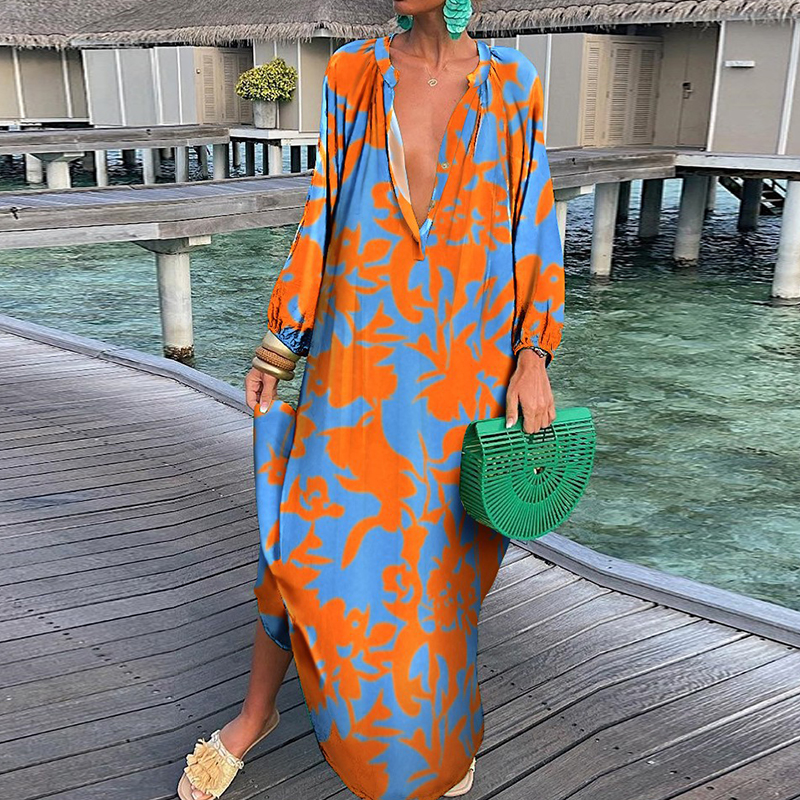 Women's Elegant Dress Long Sleeve for Beach
