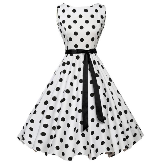 Selling summer Round neck sleeveless Color matching Casual Party Big dress