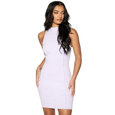 Ribbed Sleeveless Bodycon Summer Dresses For Women 2021 Fashion Club Partywear Outfits Sexy Skinny Mini Dress Solid