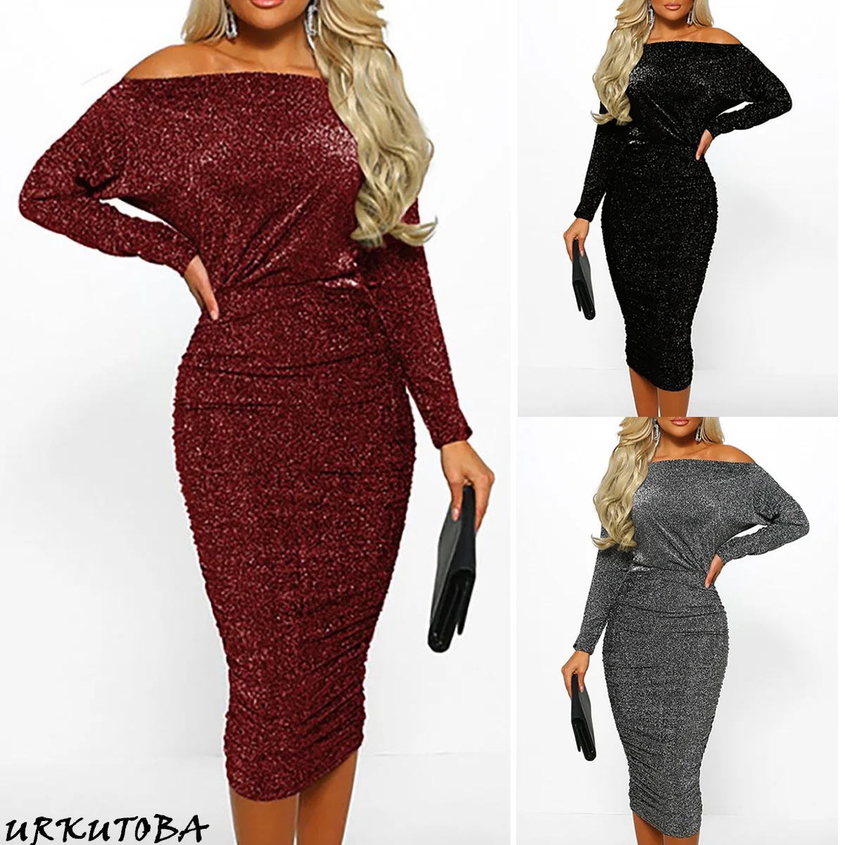 Women's Elegant Dress Off Shoulder for Party