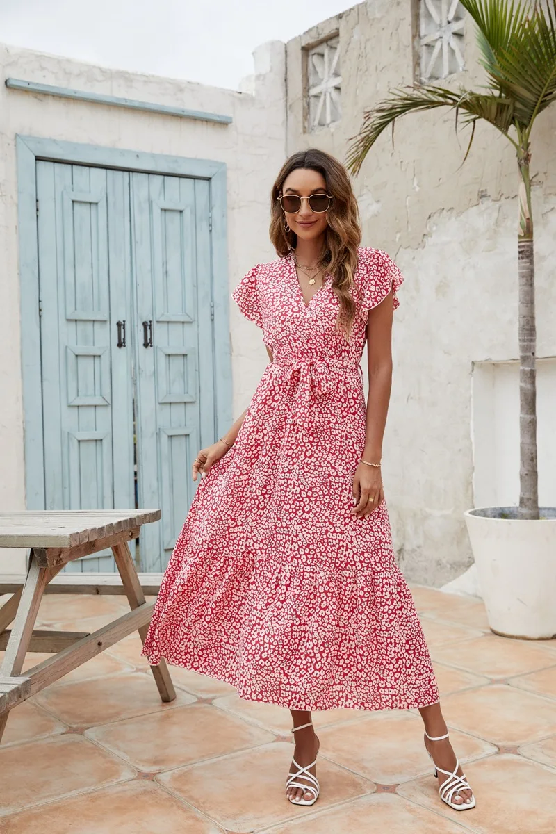 Women's Elegant Dress Short Sleeve for Party