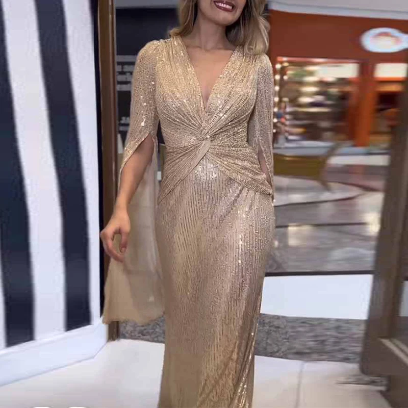 Elegant Dress V-Neck for Party