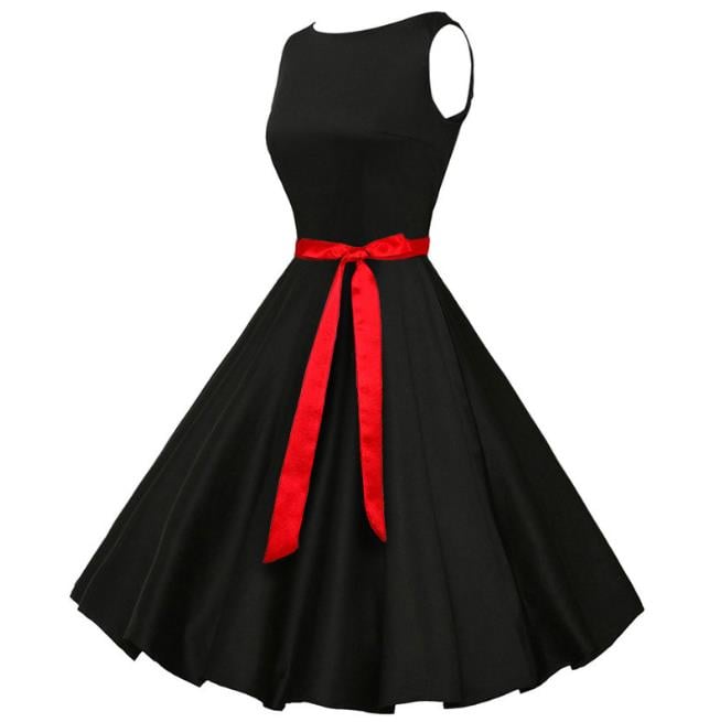 Selling summer Round neck sleeveless Color matching Casual Party Big dress