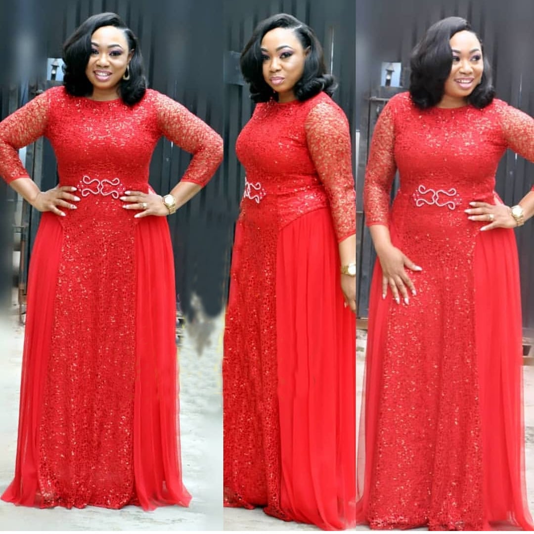 Lace Sequin Crew Neck Mid Sleeves Everyday Dress Evening Party Long Dress
