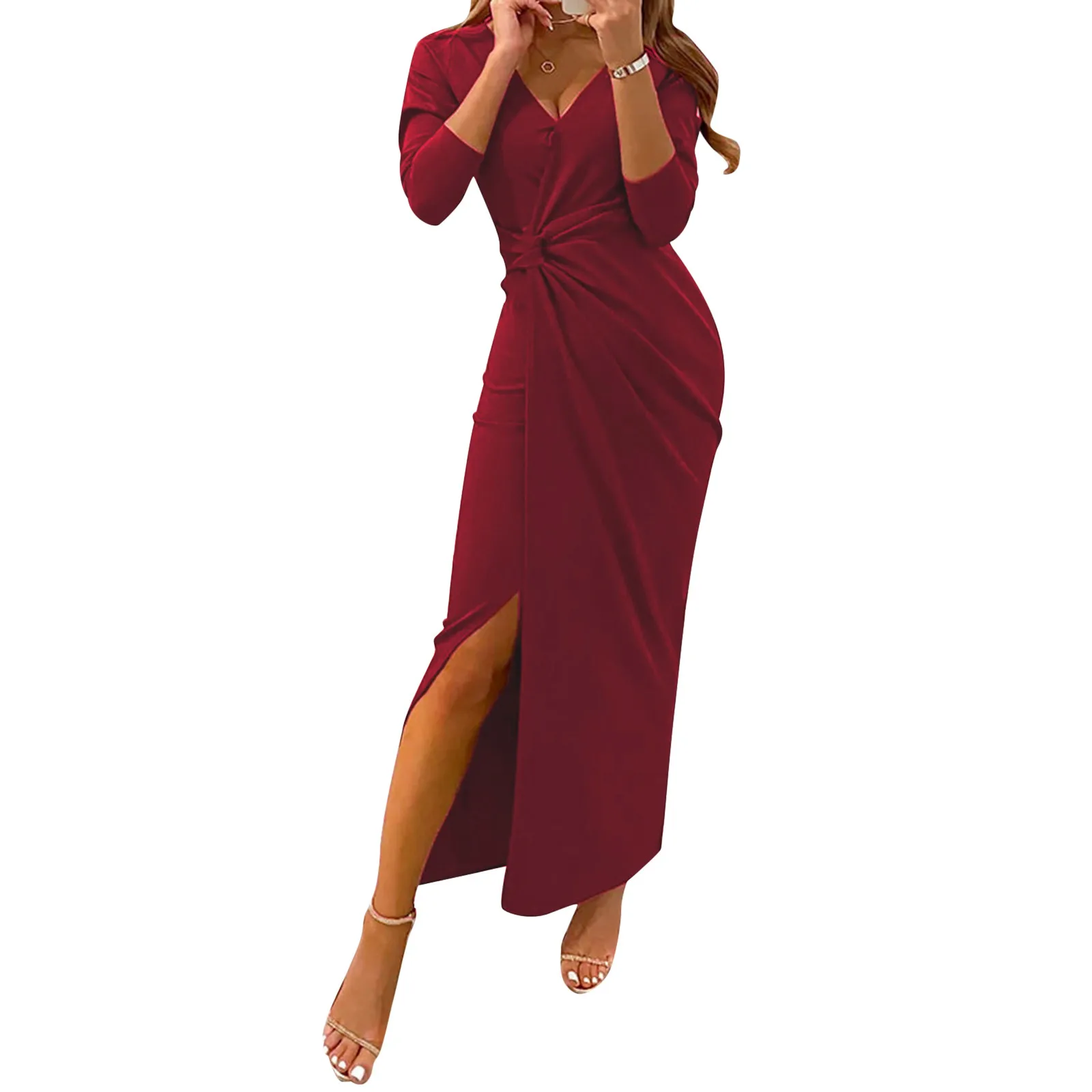 Women's Elegant Dress Long Sleeve for Office