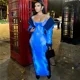 Women's Printed Dress Backless for Party