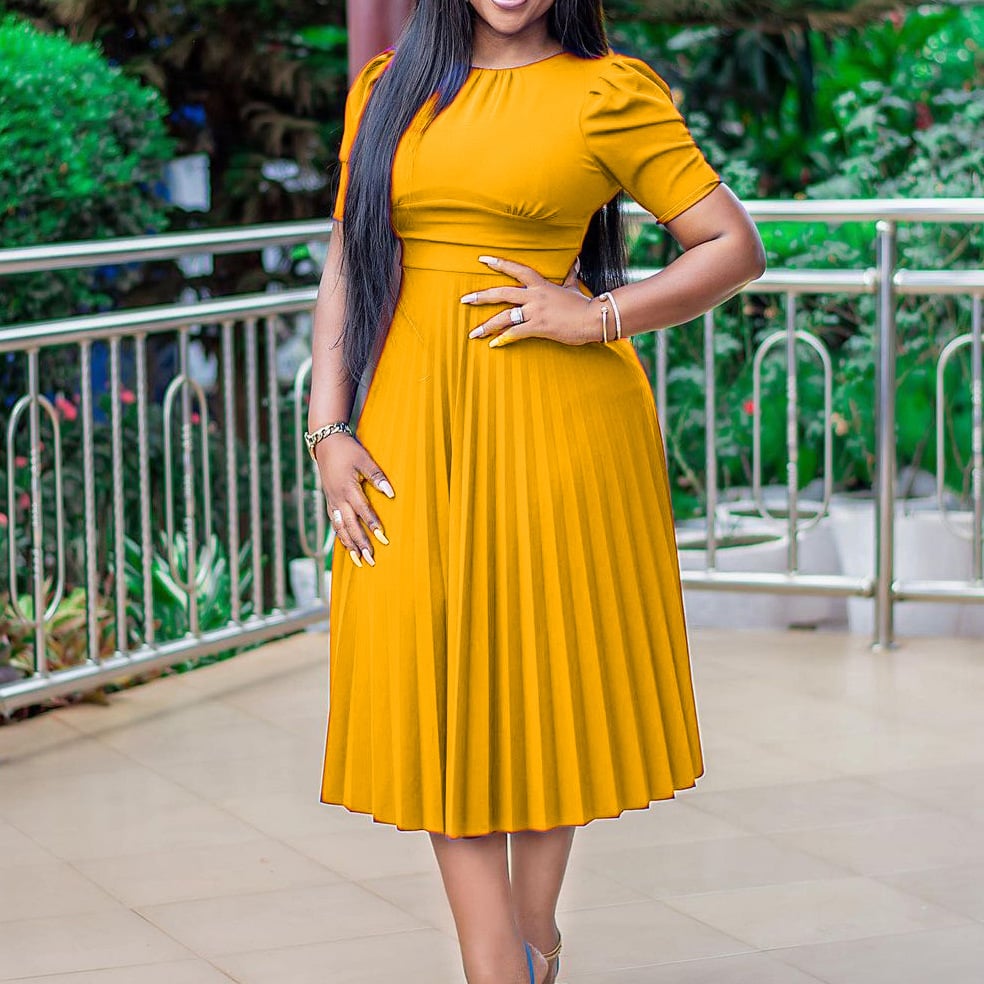 Women's Casual Dress Short Sleeve for Office
