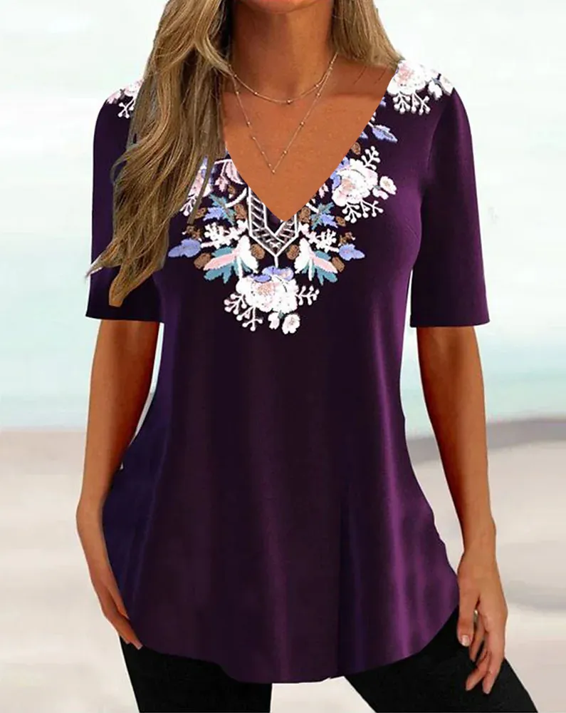 Women's Casual T-shirt Short Sleeve for Casual