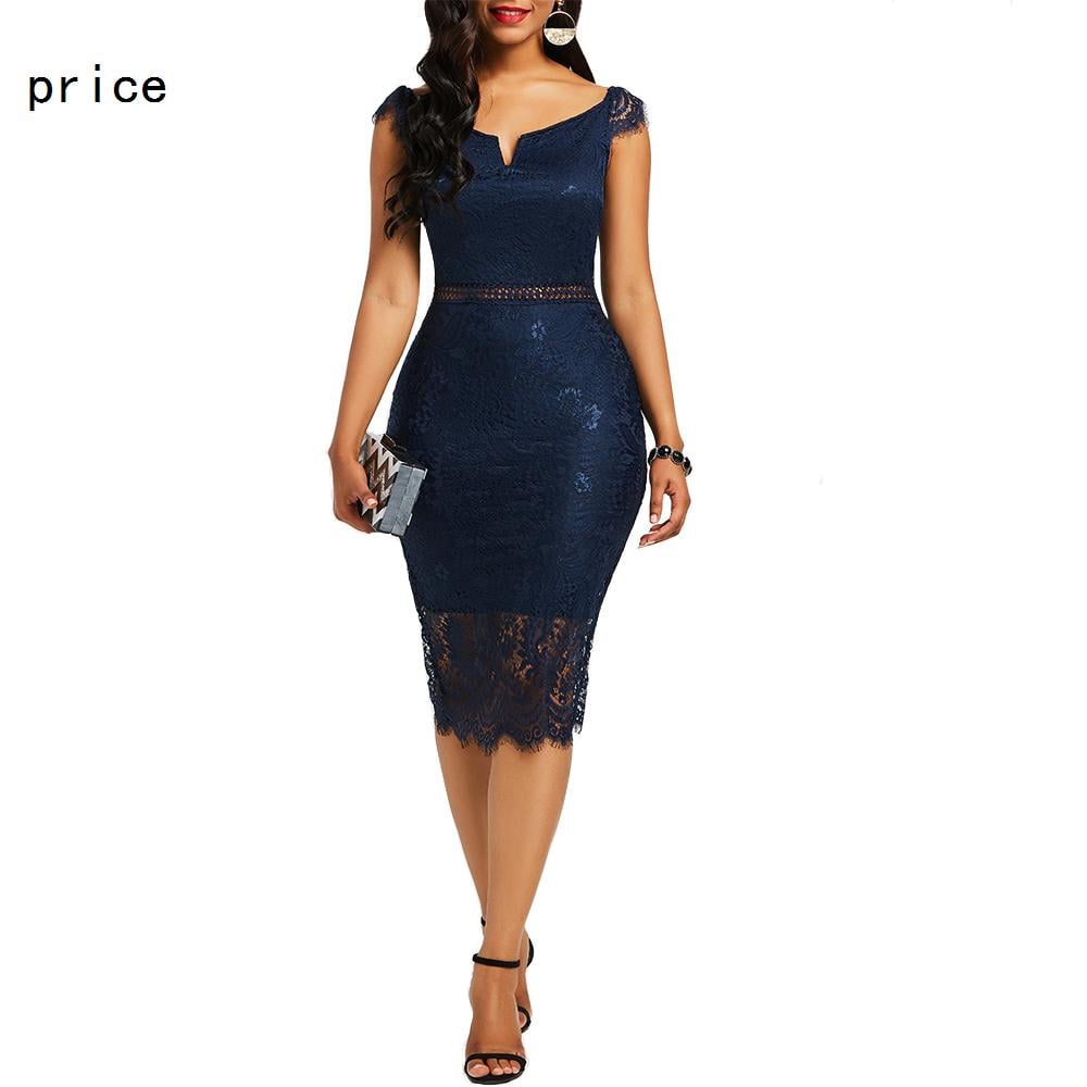 Women's Casual Dress Backless for Office