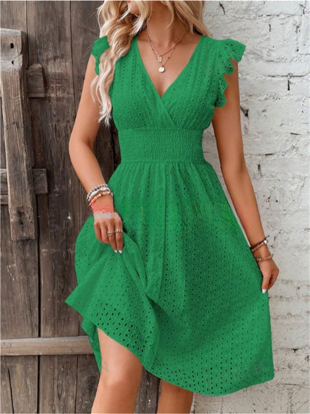 Women's Casual Dress V-Neck for Beach