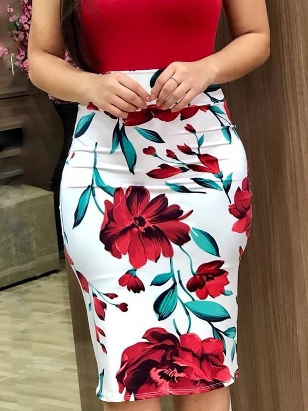 Hot autumn new autumn coloured flower wrapped hip dress