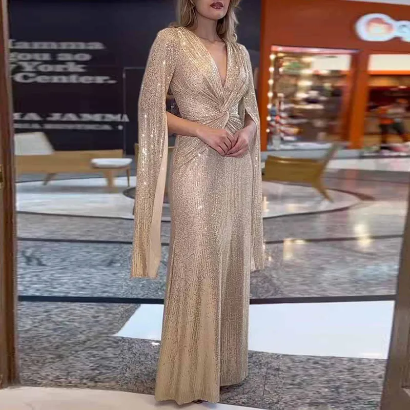 Elegant Dress V-Neck for Party