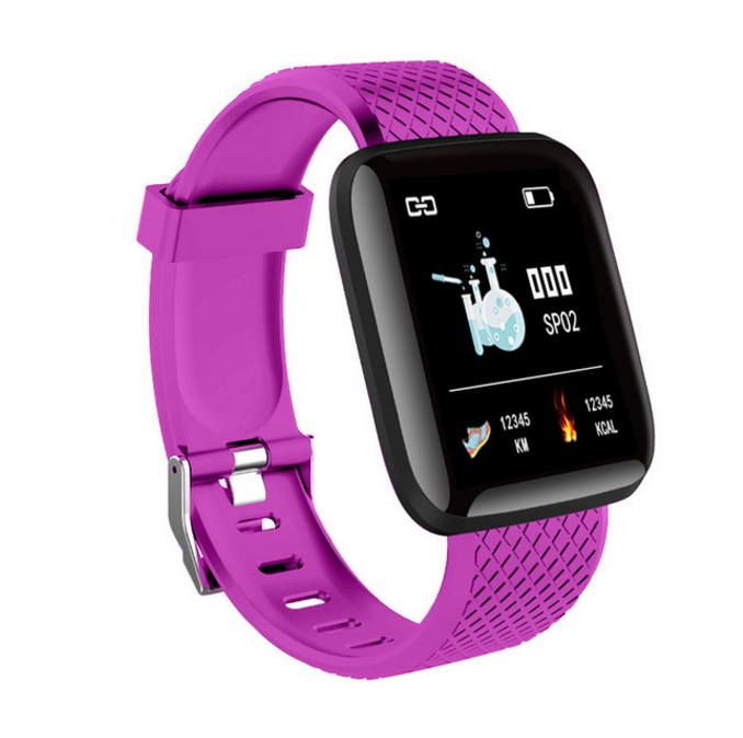 116 PLUS Smart Bracelet Blood Pressure Measurement Waterproof Fitness Tracker Watch Heart Rate Monitor Pedometer Smart Band
