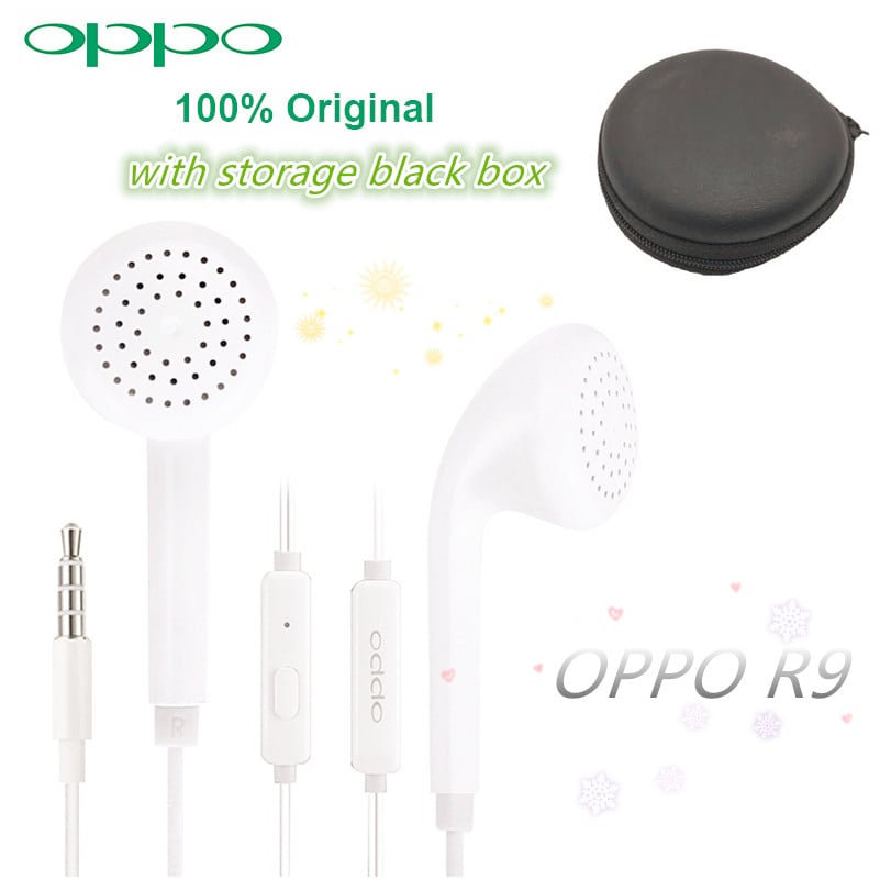 OPPO R9 Original Headsets In-Ear with 3.5mm Plug Wire Controller Earphone send gift for OPPO R15 OPPO Find X F7 F9 OPPO R17