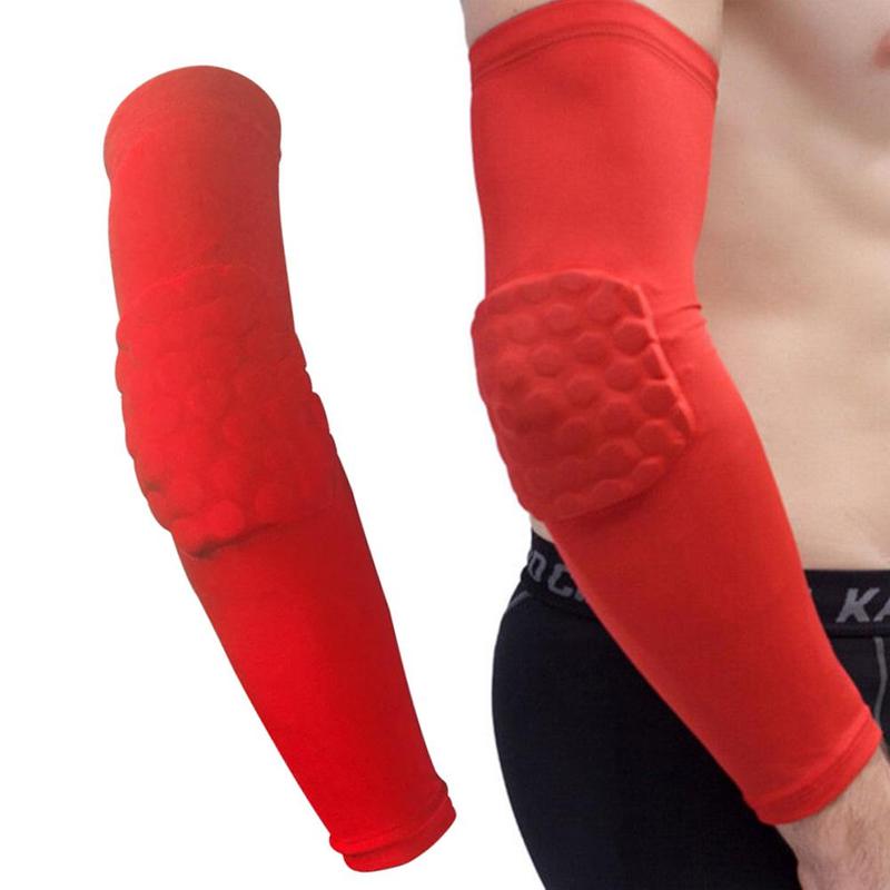 1PCS Elastic Gym Sport Basketball Arm Sleeve Protector Shooting Crashproof Honeycomb Elbow Support Pads Elbow Protector Guard