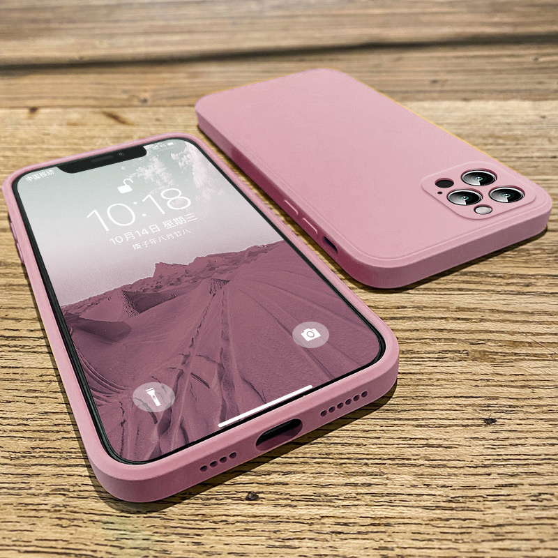 1PC NEW Square Liquid Silicone Phone Case For iPhone 11 12 13 14 15 Pro Max X XS Max XR 14 15 Plus Full Protection Cover