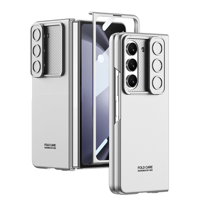 Ultra Thin Hard PC Sliding Window Phone Cover for Samsung Galaxy Z Fold 5 Case with Screen Protector