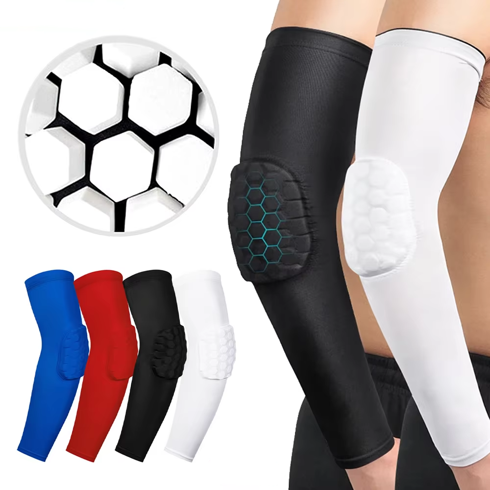 1PCS Elastic Gym Sport Basketball Arm Sleeve Protector Shooting Crashproof Honeycomb Elbow Support Pads Elbow Protector Guard