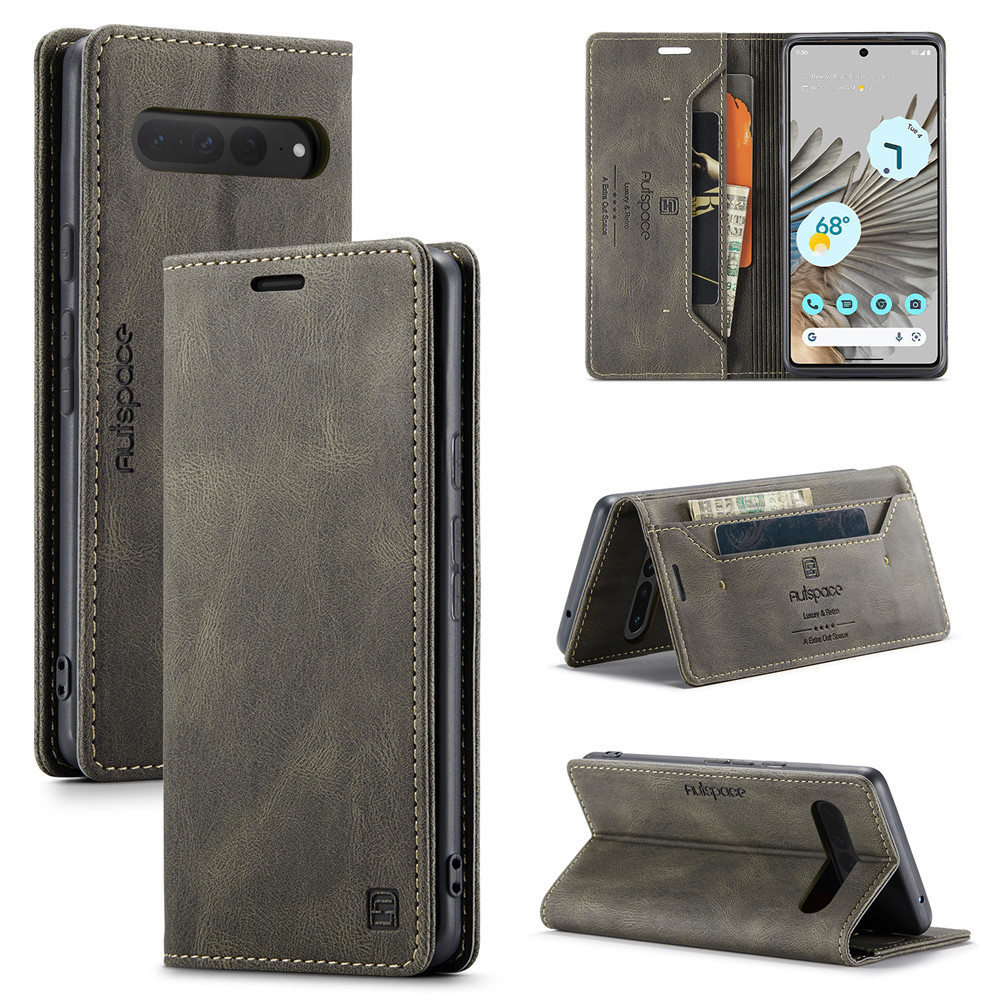 Anti-Scratch Case for Google Pixel 6 7 8 9 10 Pro XL 8A 7A 6A Magnetic Flip Leather Wallet Plain Phone Cover on Pixel 9 Pro XL
