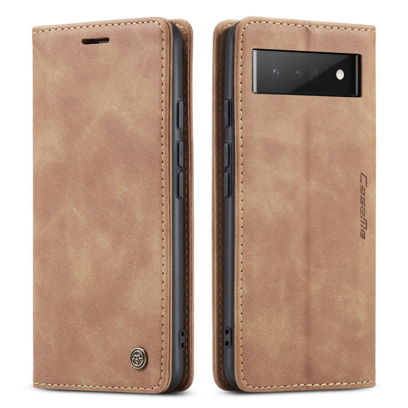 CaseMe Magnetic Flip Leather Phone Case For Google Pixel 9 10 Pro XL 8 7 6 Pro 7A Wallet Card Slots Stand Soft Protection Cover