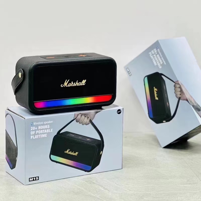 MASHALL M15 Wireless Speaker Bluetooth Speaker 20+ Hours Playtime/Extra Bass Mode Speaker Outdoor Portable Sports Speaker