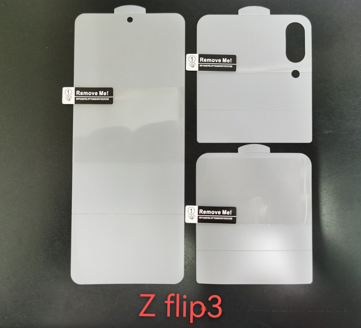 Samsung Galaxy Z Flip 7 6 5 4 3 5G Front and Back Soft Hydrogel 3-in-1 Protective Film For Full Protection Of Samsung Z Flip 6
