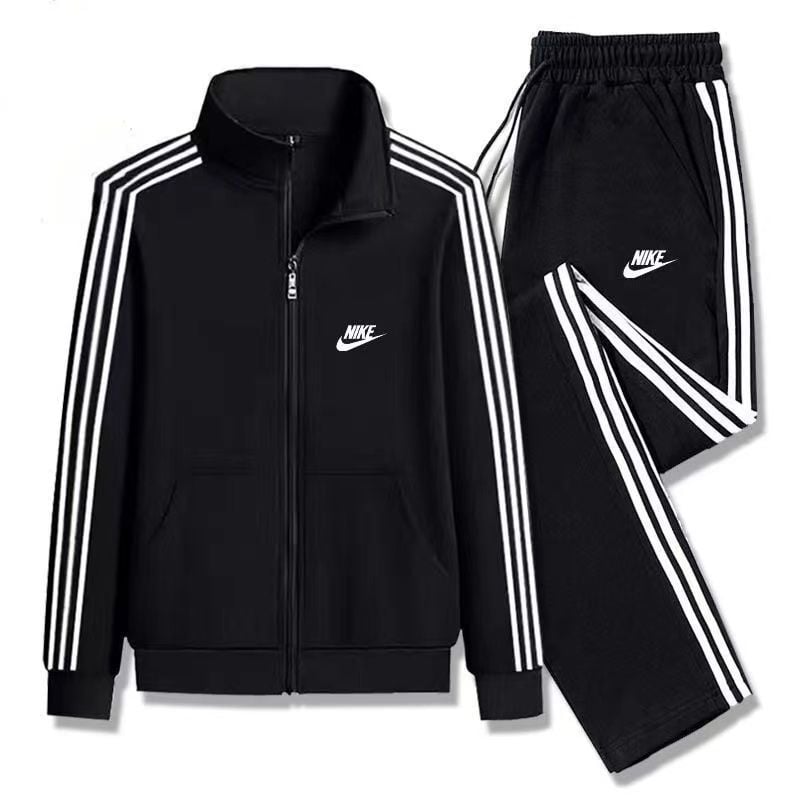 Nike casual men's and women's sets - Spring sports clothing - Long-sleeved cardigan jackets - Two pieces of trendy sports wear
