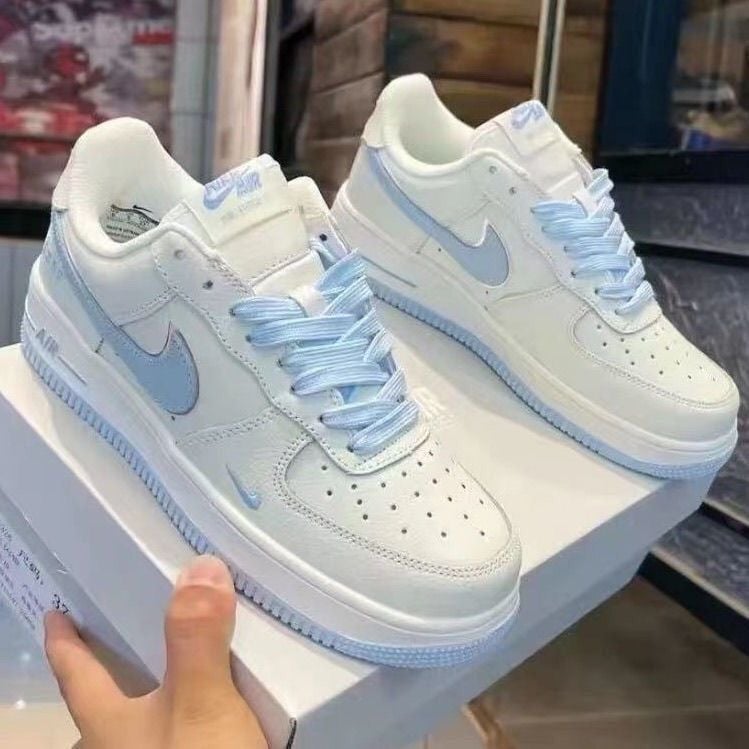 Spring and autumn explosive trend AF1 Air Force One double hook silver retro casual low top INSTAGRAM campus couple aj sneakers