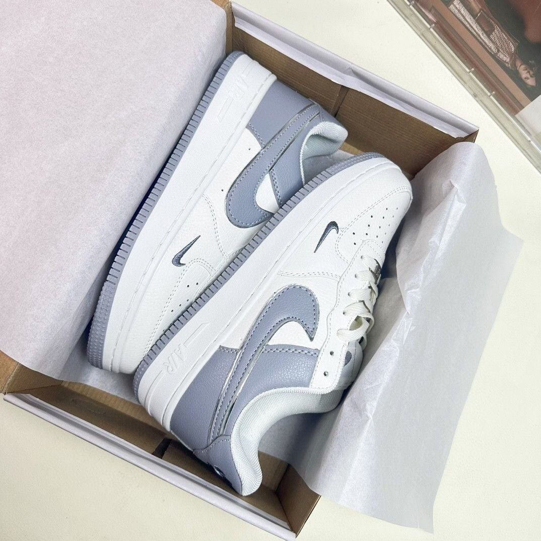 Spring and autumn explosive trend AF1 Air Force One double hook silver retro casual low top INSTAGRAM campus couple aj sneakers