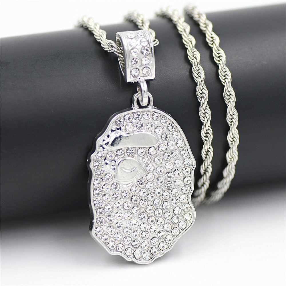 hiphop street handmade diamond pendant hiphop necklace for men and women personality jewelry