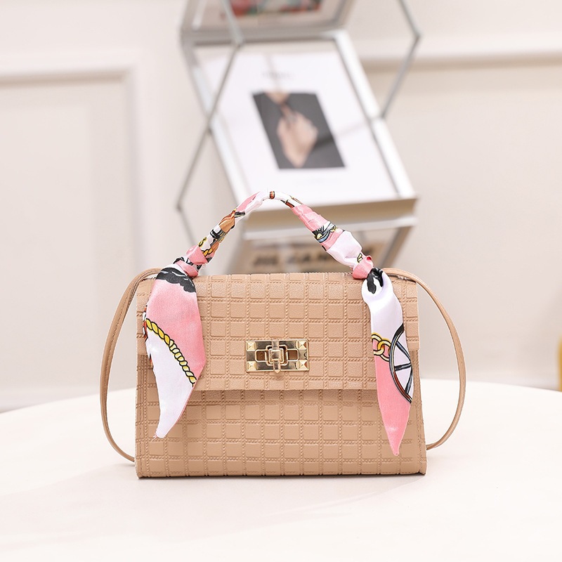 New style handbags - bags for mobile phones, checkered silk scarf bags, single shoulder bags, women's cross-body bags