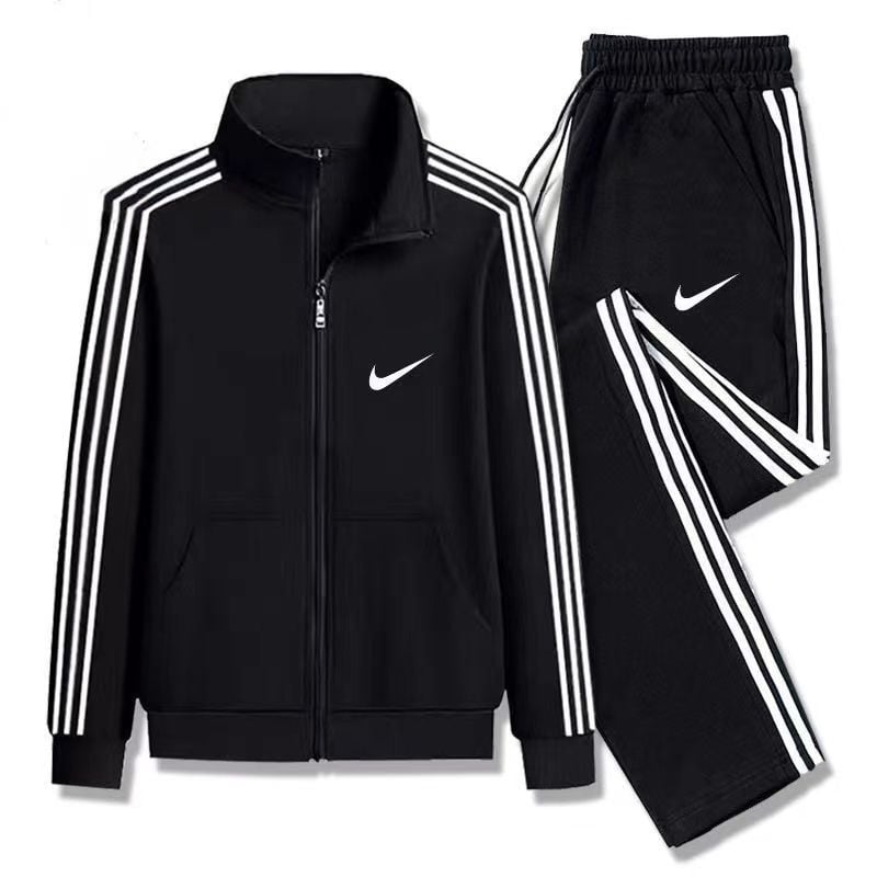 Nike casual men's and women's sets - Spring sports clothing - Long-sleeved cardigan jackets - Two pieces of trendy sports wear