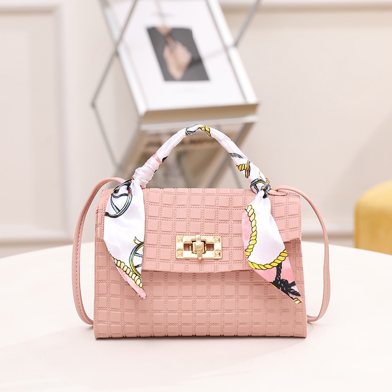 New style handbags - bags for mobile phones, checkered silk scarf bags, single shoulder bags, women's cross-body bags
