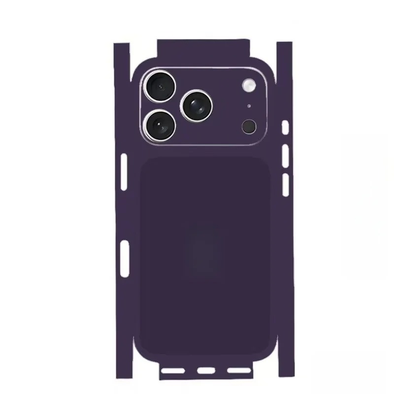 Full Body Wrap Decal Skin Sticker for iPhone 17, 16, 15, 14, 13 Pro Max – 3D Plain Color