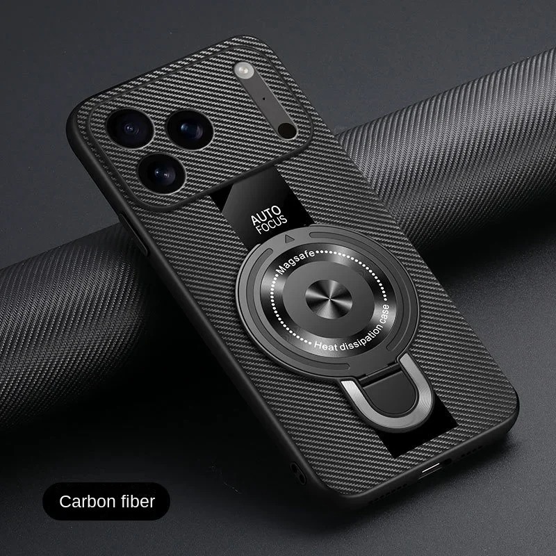 MagSafe iPhone Case - Shockproof Matte Fiber with Magnetic Ring Stand thumbnail 5