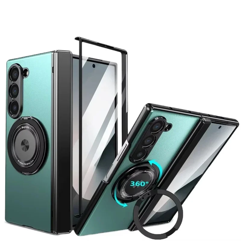 High Quality Glass Film Hinged Anti-Fall Phone Case for Samsung Galaxy Z Fold 7 / 6 / 5 / 4 / 3 360%