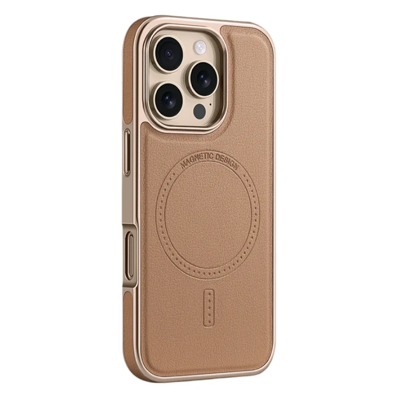 Premium Magnetic Leather Case for iPhone 13-16 Pro Max | Wireless Charging