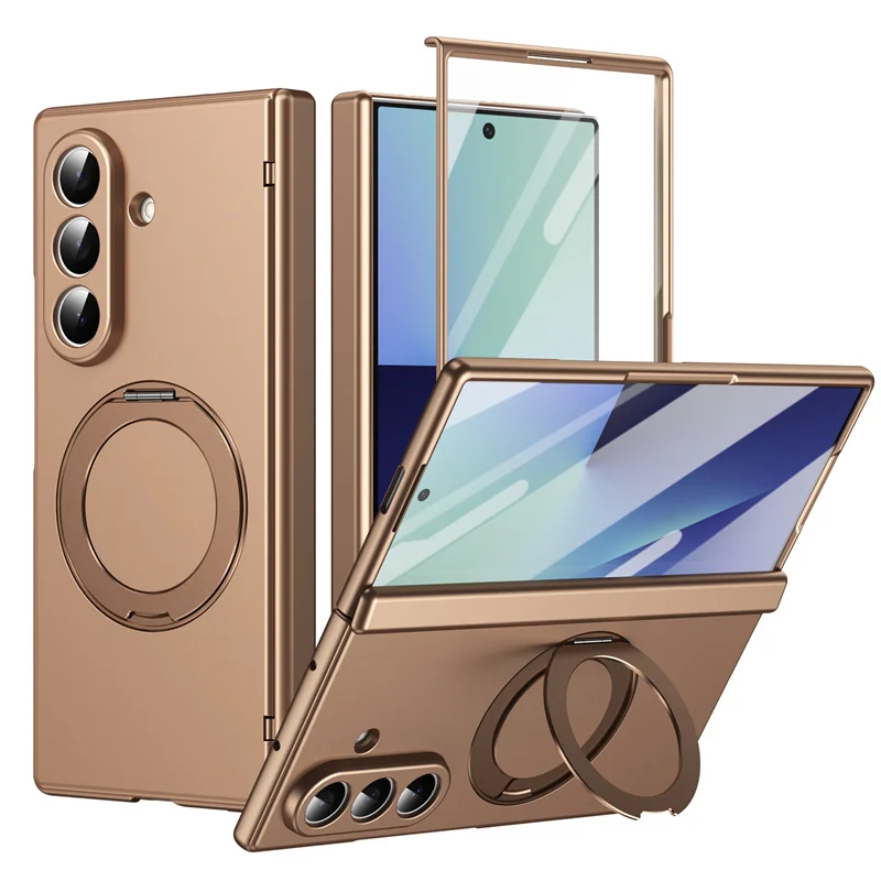 360° Rotating Stand Magnetic Charging Phone Case for Samsung Galaxy Z Fold 7 / 6 / 5