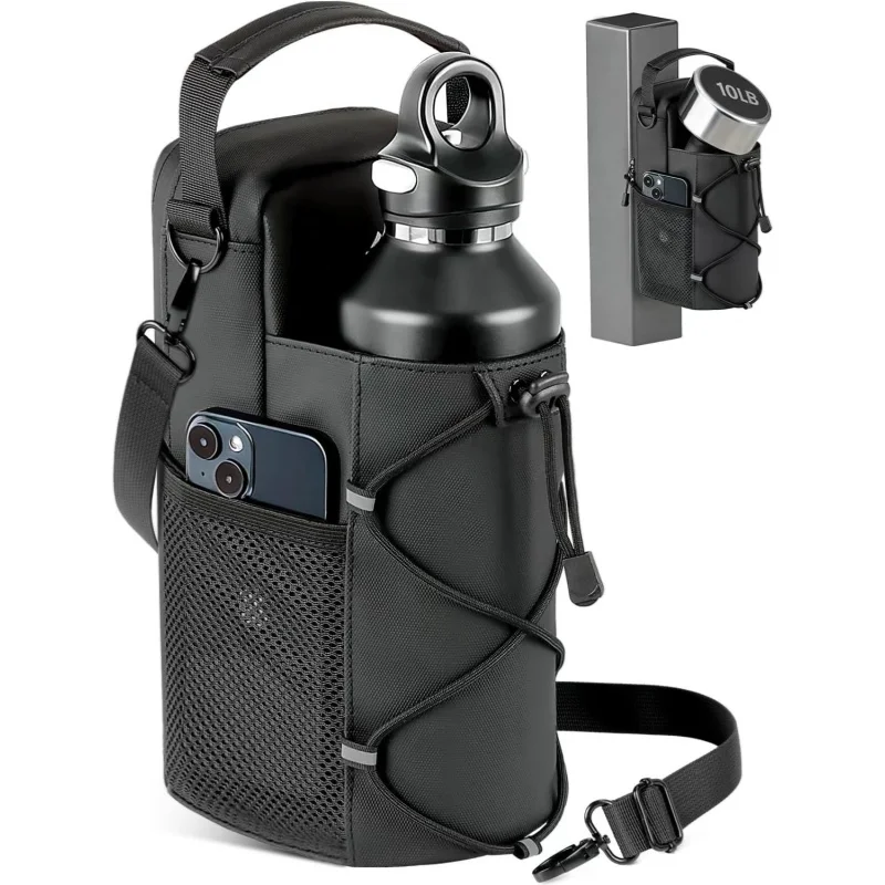 Men's Gym Sling Bag Water Bottle Holder Magnetic Shoulder Bag