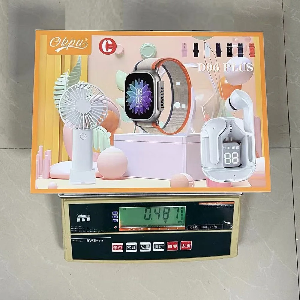 D96 Plus 7-in-1 Smartwatch Set with Wireless Earbuds & Charging Cable thumbnail 3