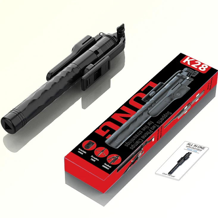 K28 Selfie Stick Tripod with Remote - 1.75m Extendable, 360° Rotation & LED Light thumbnail 5