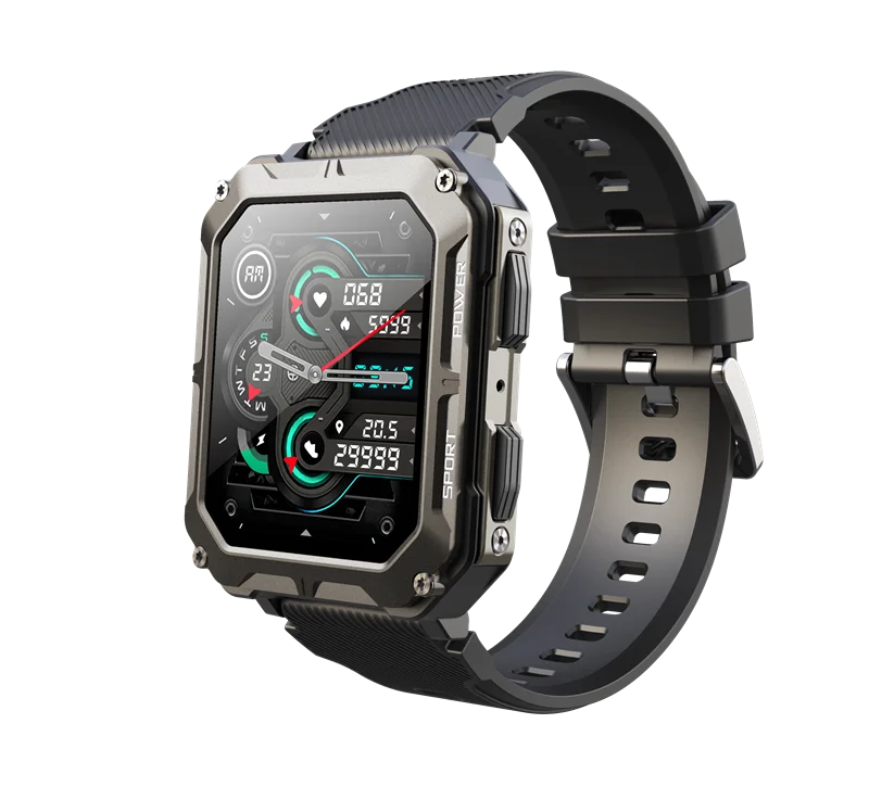 C20 Pro Men's Smart Watch with BT Calling - IP68 Waterproof 380mAh Battery Outdoor