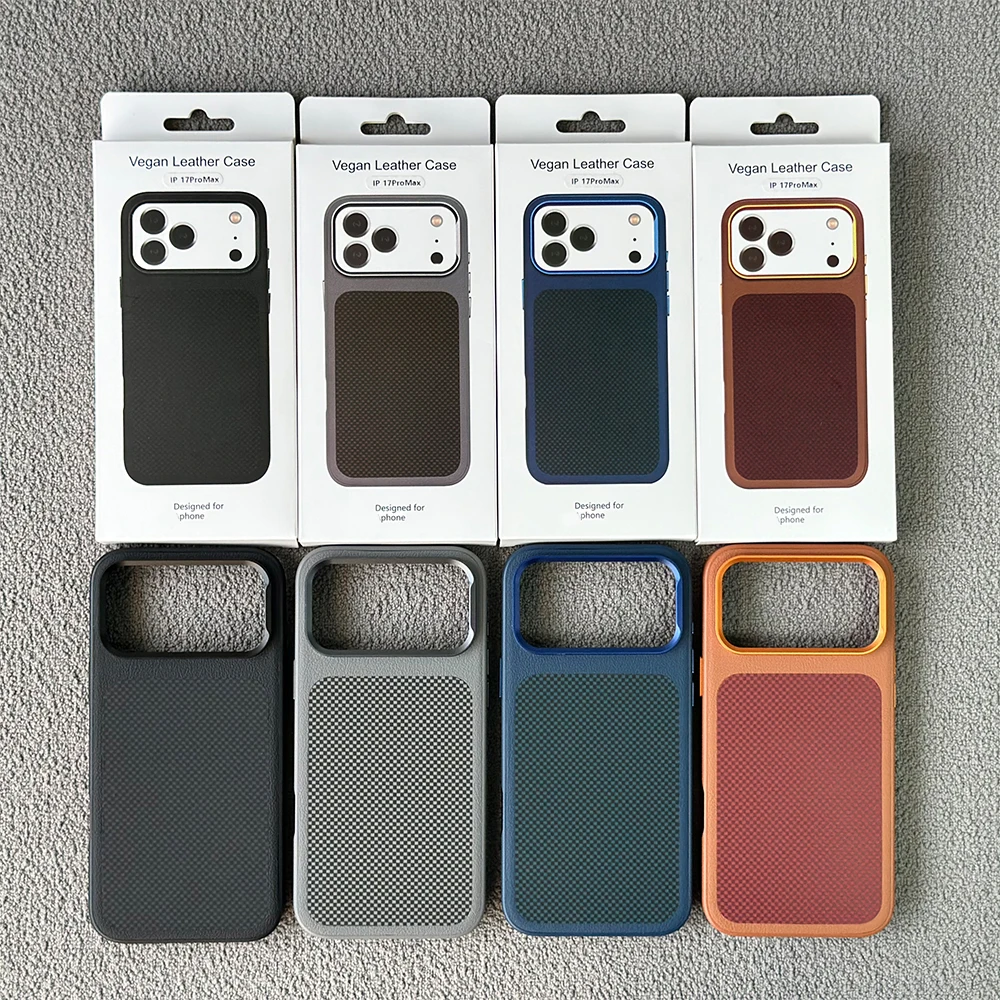 Premium Plaid Leather Phone Case - Samsung & iPhone Protection