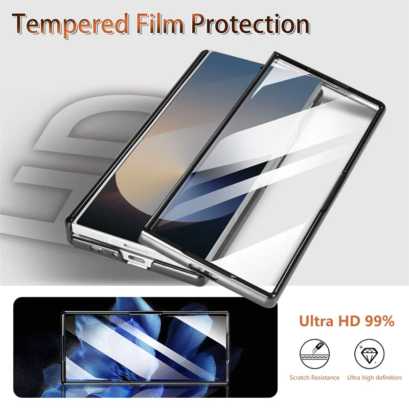 Detachable Magnetic Card Bag PU Leather Phone Case for Samsung Galaxy Z Fold 7 / 6 / 5 / 4 / 3