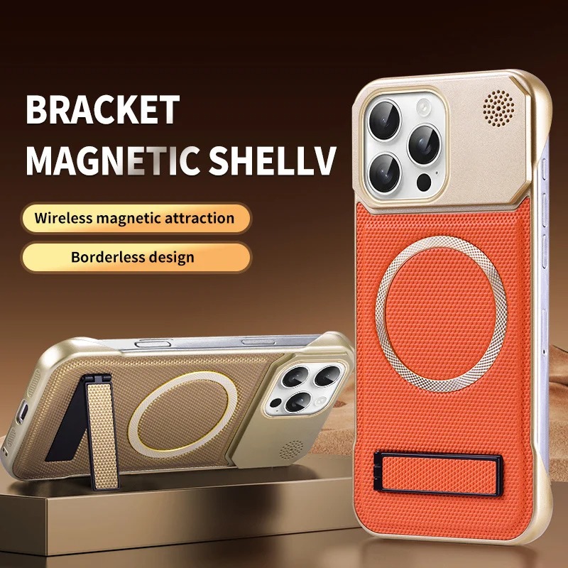 Magnetic Leather Phone Case with Aromatherapy Stand for iPhone 12-17 Pro Max thumbnail 10