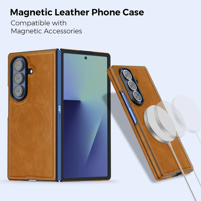 Detachable Magnetic Flip Cover Shockproof Phone Case for Samsung Galaxy Z Fold 7 / 6 / 5 / 4 / 3