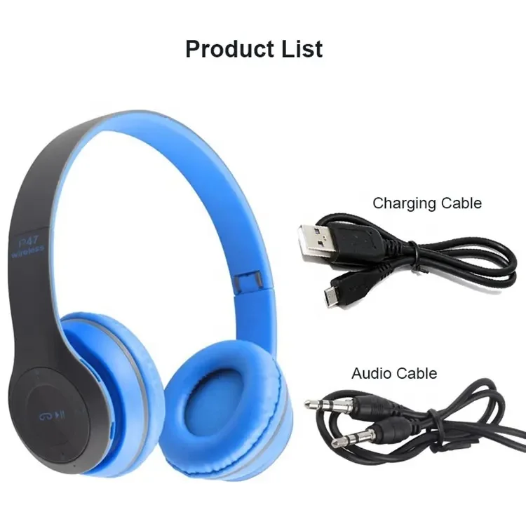 P47 Wireless Bluetooth Headphones - Over-Ear Stereo Gaming Headset thumbnail 5