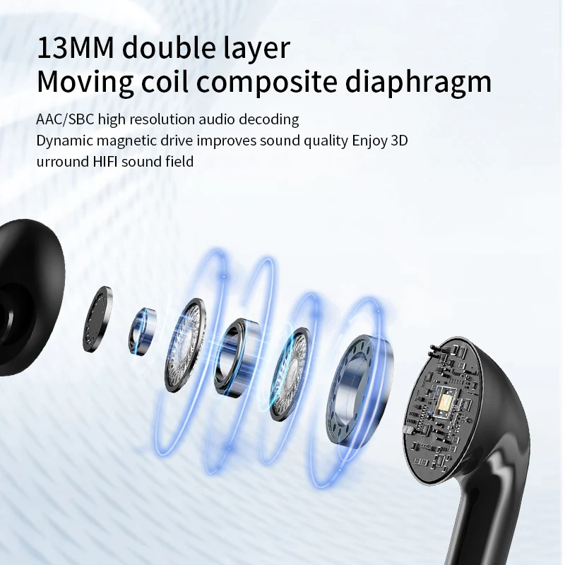 Wireless Earbuds with Noise Cancelling & Digital Display - Waterproof thumbnail 5